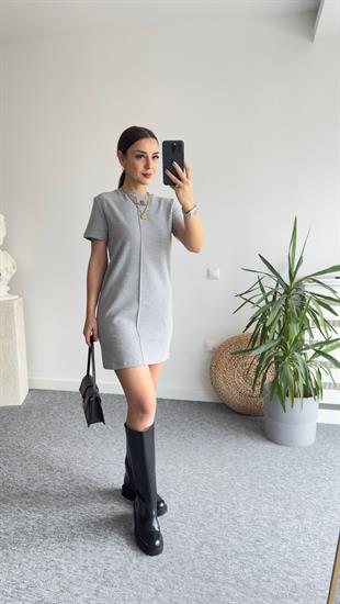 Selanik Zra Model Gri Elbise 