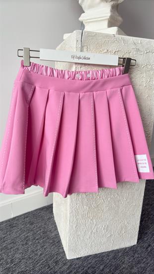 Arlet Piliseli Pembe Şort Etek