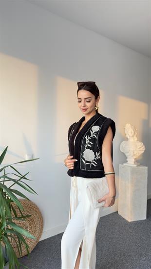 İçi Kürklü Nakış Detay Zra Model Yelek