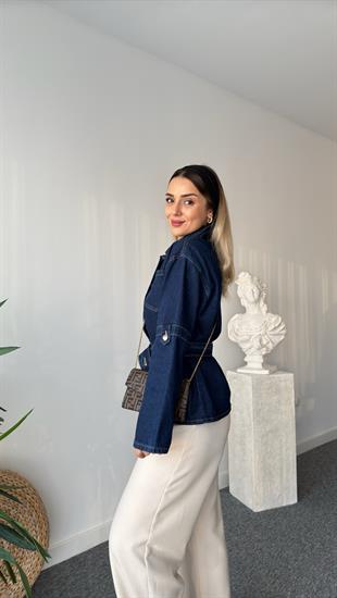 Gray Marka Model Aksesuarlı Kot Ceket