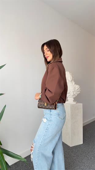Kahve Razno Zra Model Bomber Ceket