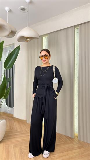 Siyah Buzzy Bağlama Detaylı Takım