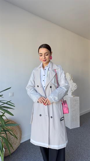 Tradu Sırt Yazı Detay Tasarım Trençkot