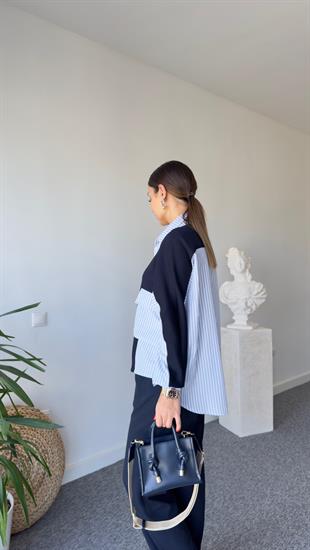 Glou Poplin Detay Sırt Düğmeli Modal Sweat