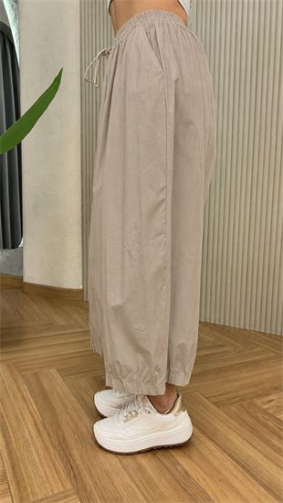 Taş Paça Pile Detaylı Baggy Pantolon