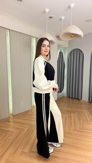 Siyah Corisco Şerit Detaylı Üçlü Takım