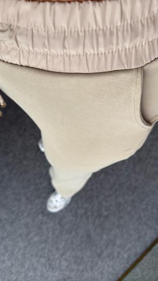 Soleda Paraşüt Detaylı Bej Modal Takım