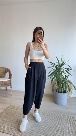 Pileli Şalvar Model Pantolon