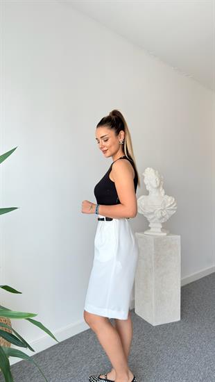 Şortlu Zra Model Kemerli Tulum