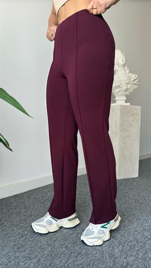 Bordo Çimalı Oys Modal Pantolon