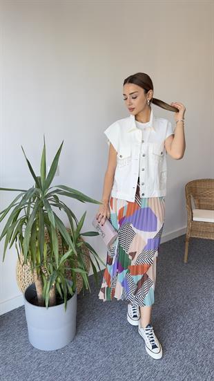 Taşlı Zr Model Gabardin Yelek