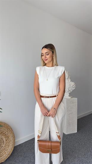 Zra Model Kontrast Geçişli Kemerli Tulum