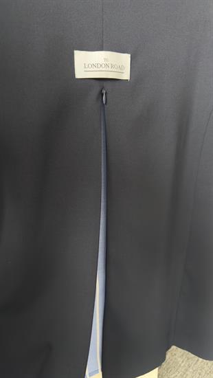 Sırtı Fermuarlı Lacivert Blazer Ceket