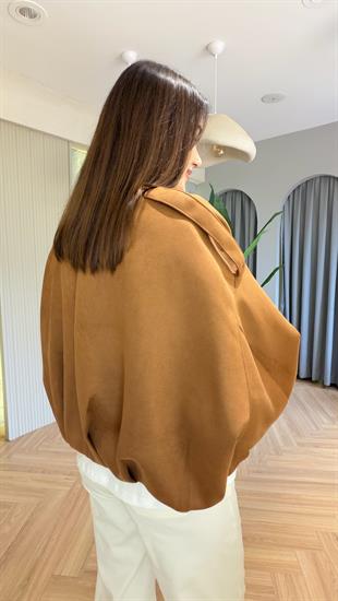 Camel Zra Model Pile Detaylı Süet Ceket