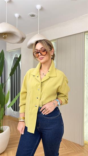 Yeşil Lucinda Muadil Premium Tensel Gömlek