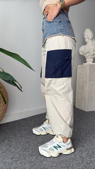 Paraşüt Jean Mix Tasarım Pantolon 