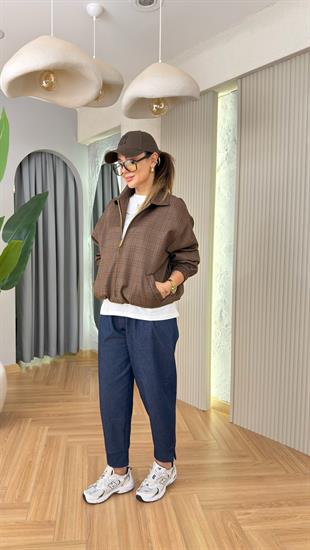Monex Ekose Desenli Bomber Ceket
