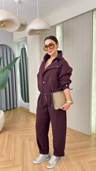 Bordo Lida Premium Astarlı Ceket Pantolon Takım