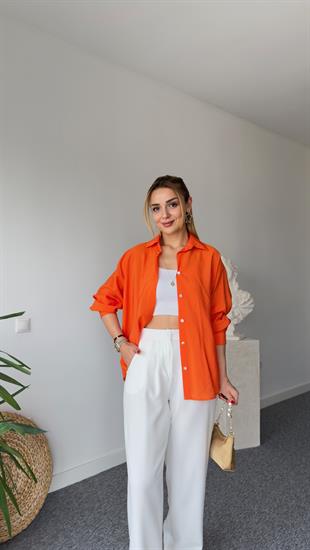 Tiril Basic Turuncu Gömlek
