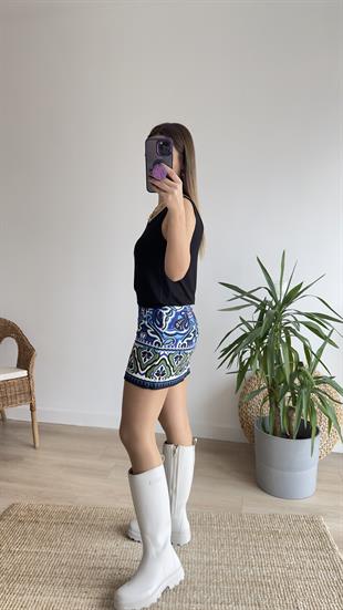 Zra Model Etnik Desen Etek