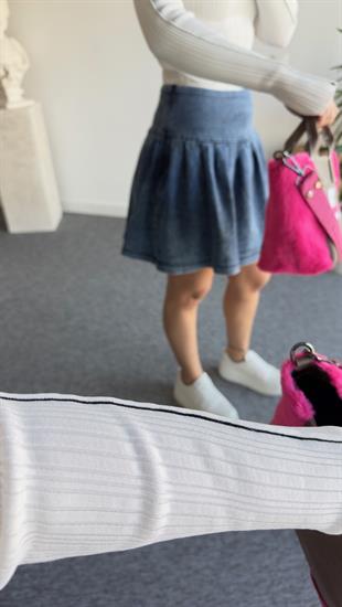 Zra Model Kol Yırtmaçlı Beyaz Bluz