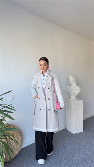 Tradu Sırt Yazı Detay Tasarım Trençkot