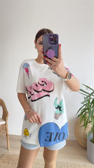 Wick Renkli Baskı Tasarım Tshirt