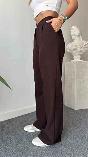 Kahve Romana Palazzo Pantolon