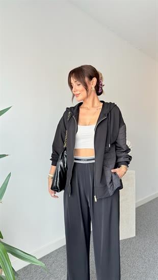 Shaun Yanlar Kapitone Ve Düğme Detay Sweat