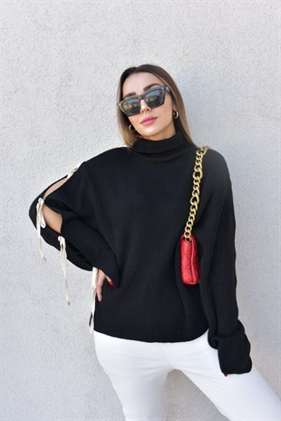 Twist Model Bağcık Detaylı Kazak