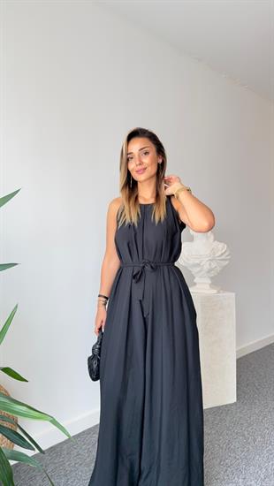 Siyah Maja Orj Marka Kuşaklı Tulum