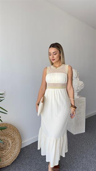 Tws Model File Detaylı Ribanalı Elbise 