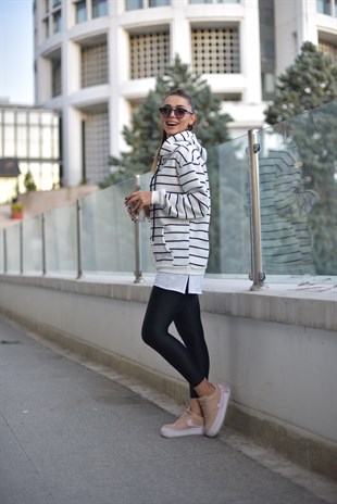Çizgili Sweatshirt 
