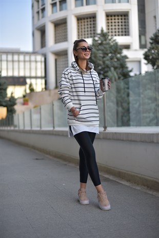 Çizgili Sweatshirt 