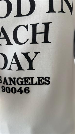 Lemit Yazı Detaylı Parçalı Sweatshirt