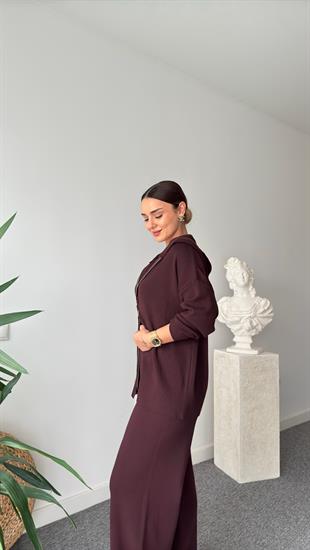 Bordo Çift Fermuarlı Oys Model Takım