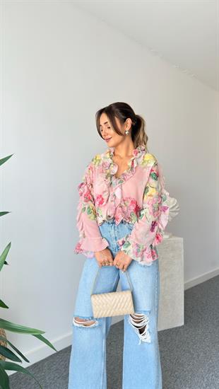 Moly Zra Model Çiçek Desenli Bluz