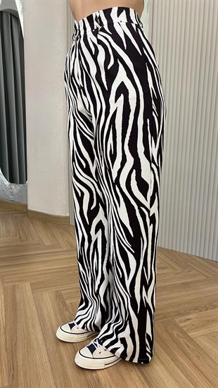 Lares Zebra Desenli Yüksek Bel Pantolon