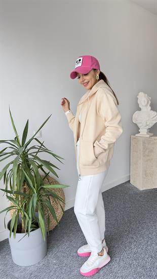 Neyz Şardonlu Yumuşak Doku Bej Sweat