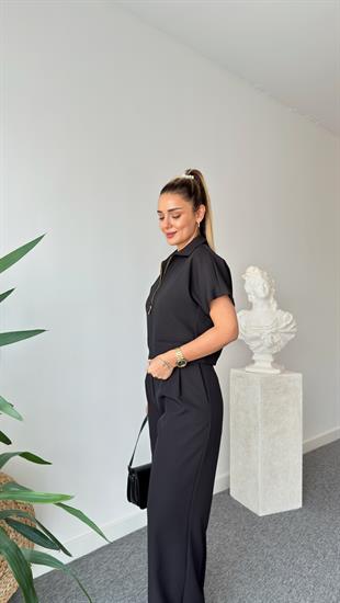 Siyah Fermuarlı Zra Model Ceket Takım