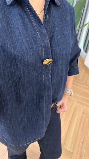 Gold Aplikeli Zra Model Tensel Kot Gömlek