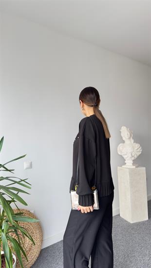 Marka Model Taş Detaylı Siyah Sweat