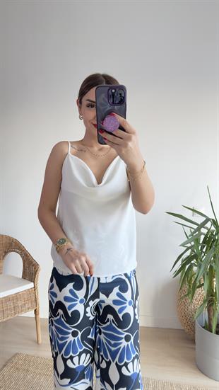 Clara Askılı Beyaz Atlet