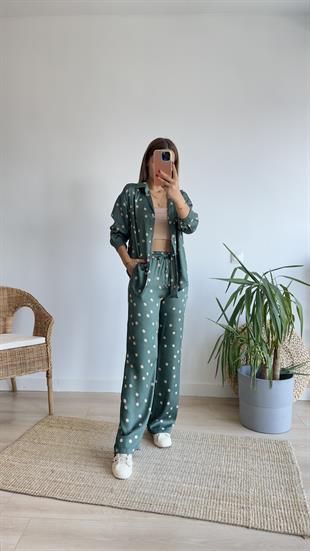Zra Model Puantiyeli Yeşil İkili Takım