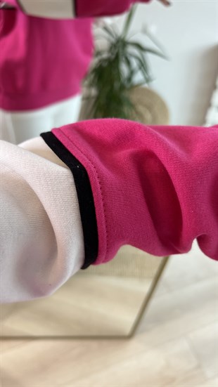 Yarım Fermuar Pembe Brooklyn Sweatshirt