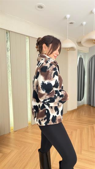 Tavia Yarım Fermuarlı Kahve Siyah Polar Sweat