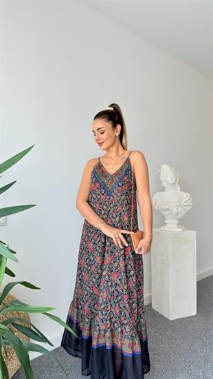 Vela Zra Model Çiçek Desenli Şifon Elbise 