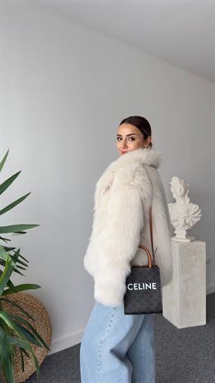 Sten Premıum Ekru Kürk Kaban