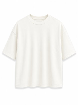Beyaz Sırt Kelebek Detaylı Basic Tshirt