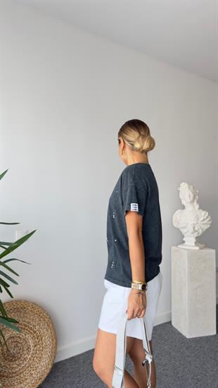 Yıkamalı Taş Detay Tshirt